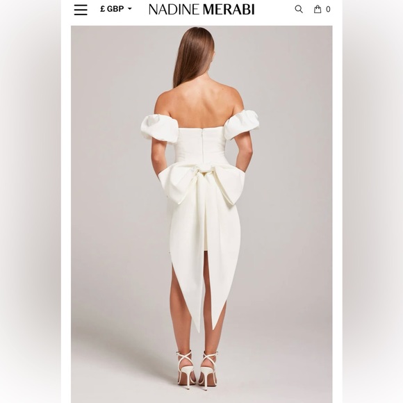 Nadine Merabi Emilee white dress - Picture 2 of 4